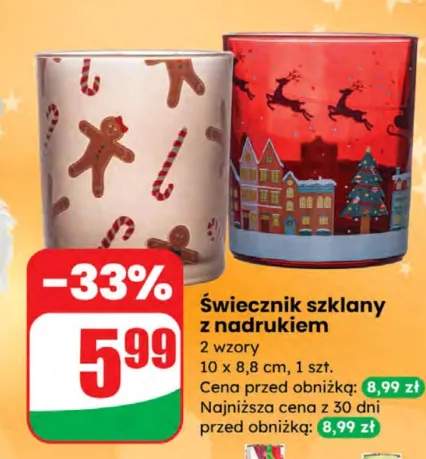 świecznik szklany
