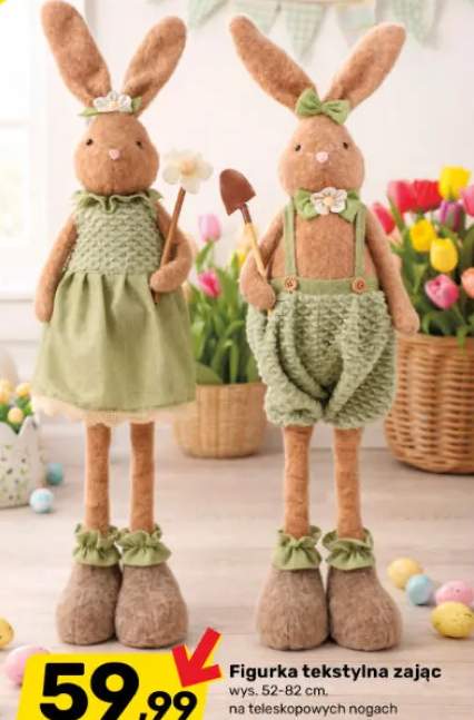 Figurka tekstylna zając