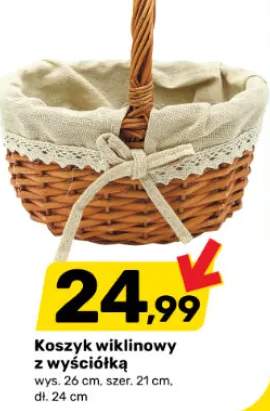 Koszyk wiklinowy z wyściółką