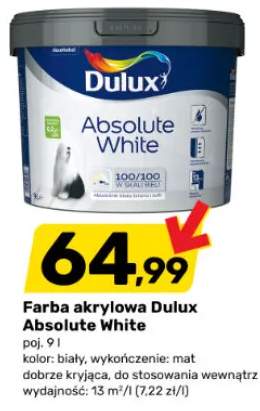 Farba akrylowa Dulux Absolute White poj. 9 l