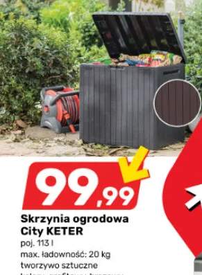 Skrzynia ogrodowa poj. 113l grafitowy, brązowy