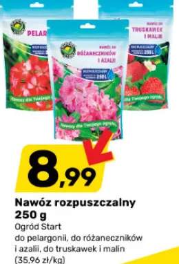 Nawóz rozpuszczalny do pelargonii, do różaneczników i azalii, do truskawek i malin