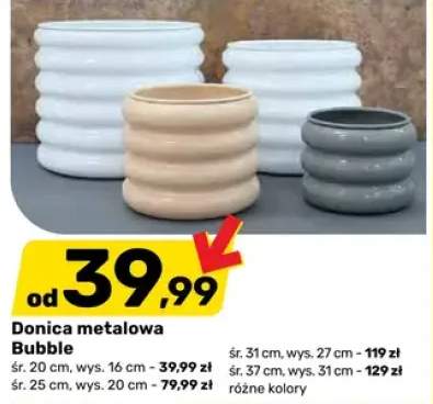 Donica metalowa Bubble śr. 20cm wys. 16cm