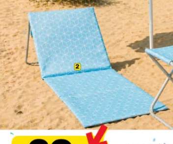 Mata plażowa z serii Blue 153x51x42cm stalowy stelaż do oparcia plastikowe zapięcia