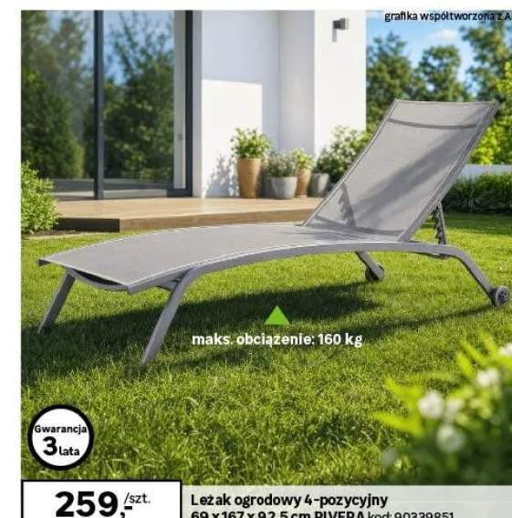 leżak ogrodowy
