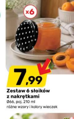 Zestaw 6 słoików z nakrętkami 210 ml