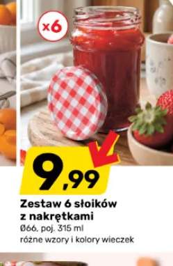 Zestaw 6 słoików z nakrętkami 315 ml
