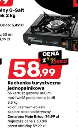 Kuchenka turystyczna jednopalnikowa