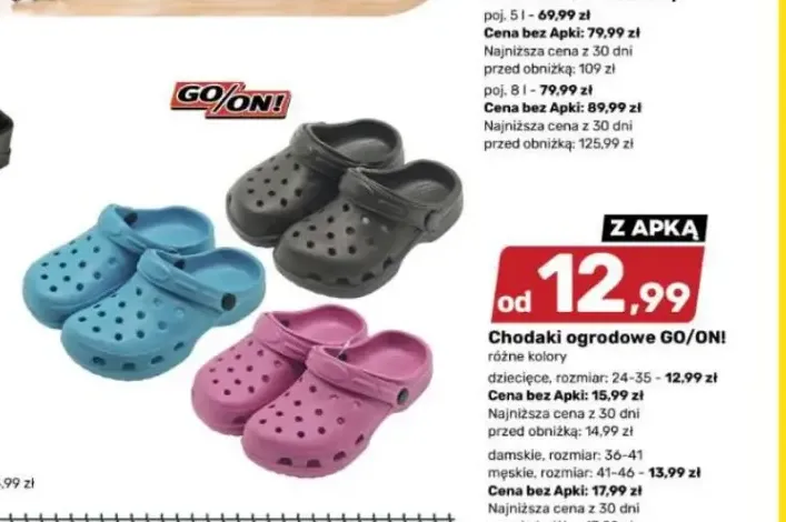 Chodaki ogrodowe dziecięce GO/ON! +1 wariant
