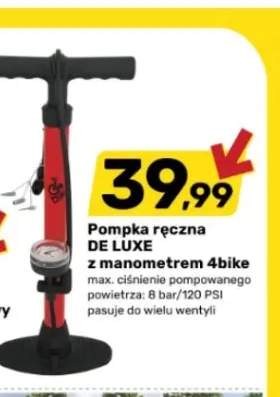 Pompka ręczna DE LUXE z manometrem 4bike