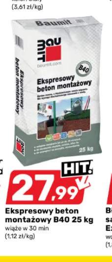 Ekspresowy beton montażowy B40 Baumit