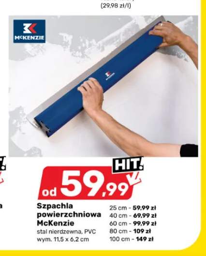 Szpachla powierzchniowa McKenzie 100 cm +3 warianty