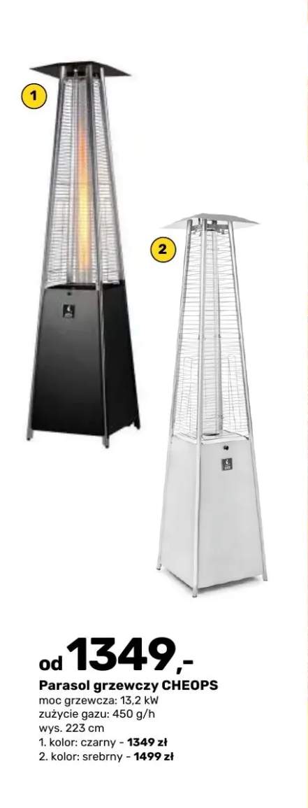 Parasol grzewczy Cheops czarny +1 wariant