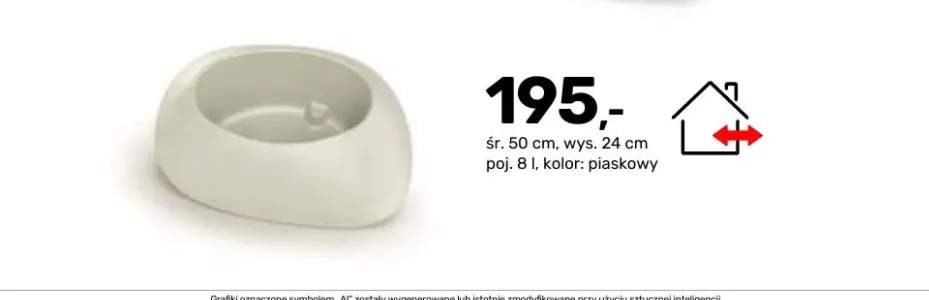 Donica z tworzywa sztucznego okrągła niska 8 l