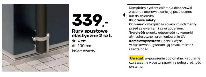Rury spustowe elastyczne 2-pak