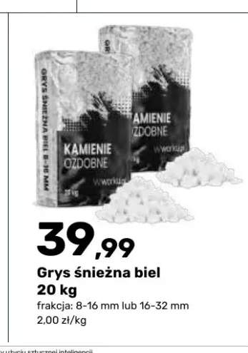 Grys śnieżna biel 20 kg