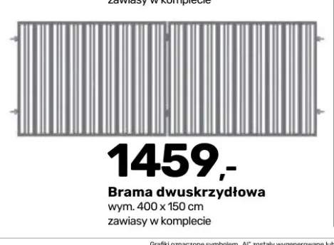 Brama ogrodzeniowa dwuskrzydłowa Eryk