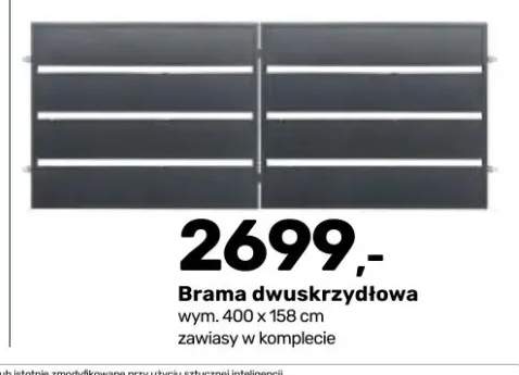 Brama ogrodzeniowa dwuskrzydłowa Milan