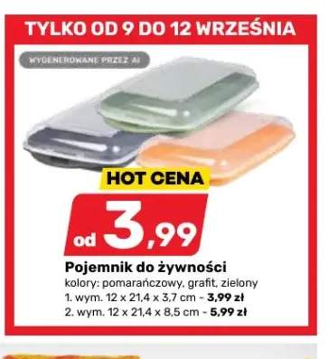 Pojemnik do żywności 12x21,4x3,7 cm