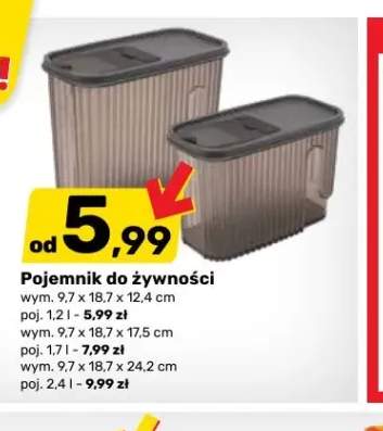 Pojemnik do żywności 1,2 l 9,7x18,7x12,4 cm