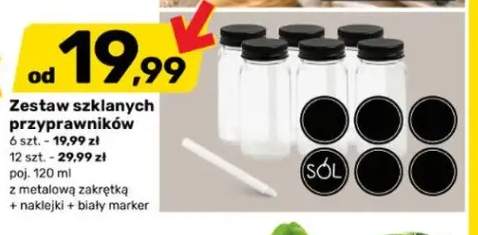 Zestaw szklanych przyprawników 12 szt. 120 ml +1 wariant