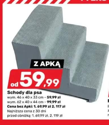 Schody dla psa 62x40x44 cm +1 wariant