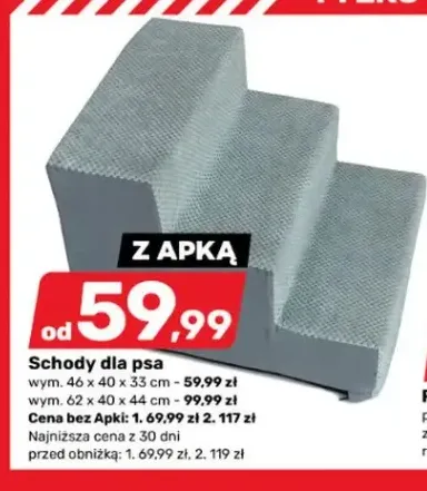 Schody dla psa 62x40x44 cm +1 wariant
