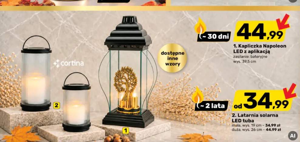 Kapliczka Napoleon LED z aplikacją Cortina +2 warianty