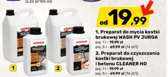 Preparat do czyszczenia kostki brukowej i betonu Cleaner HD Jurga +1 wariant