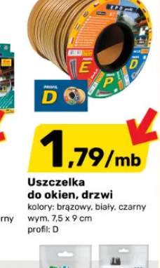 Uszczelka do okien, drzwi profil D