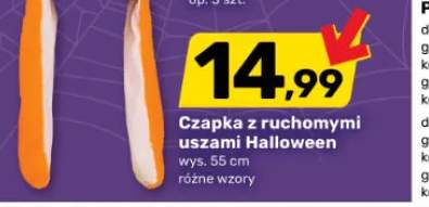 Czapka z ruchomymi uszami Halloween