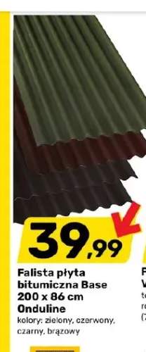 Falista płyta bitumiczna Base 200x86 cm Onduline